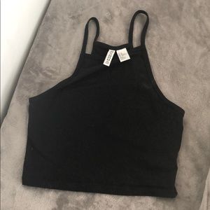H&M black crop top